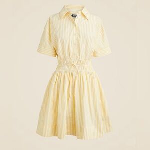 J Crew Women’s Elena Mini Shirt-dress in Striped Cotton Poplin Size 16T CI857